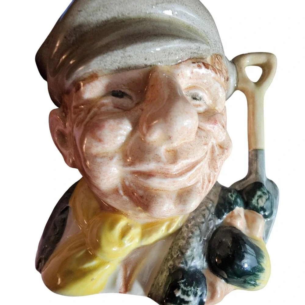 Vintage Royal Doulton The Gardener Character Jug‎ D6634 Ceramic Pitcher England